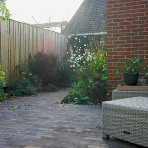 Vanaf het huis gezien