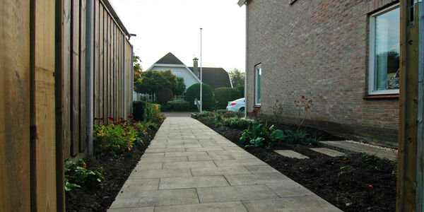 Zijkant van het huis